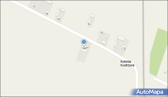 Kustrzyce, Kustrzyce, 54A, mapa Kustrzyce