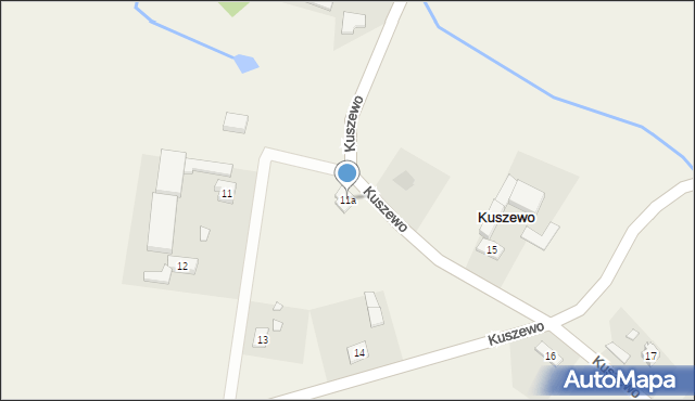 Kuszewo, Kuszewo, 11a, mapa Kuszewo