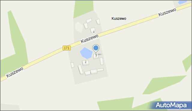 Kuszewo, Kuszewo, 3, mapa Kuszewo