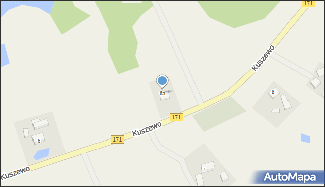 Kuszewo, Kuszewo, 6a, mapa Kuszewo