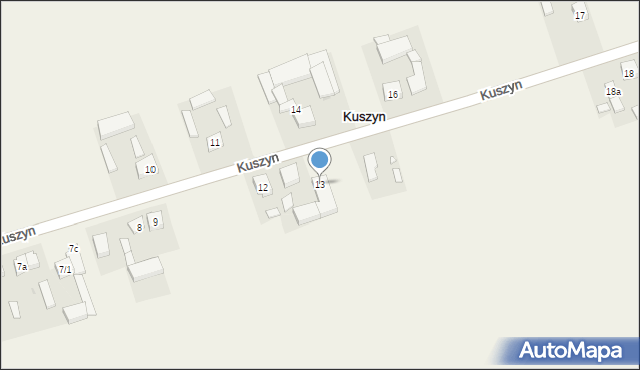 Kuszyn, Kuszyn, 13, mapa Kuszyn