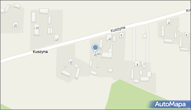 Kuszyna, Kuszyna, 11, mapa Kuszyna