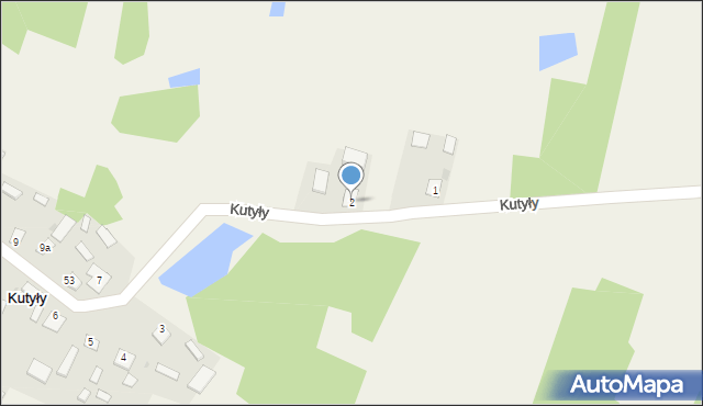 Kutyły, Kutyły, 2, mapa Kutyły