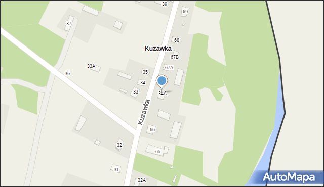 Kuzawka, Kuzawka, 34A, mapa Kuzawka