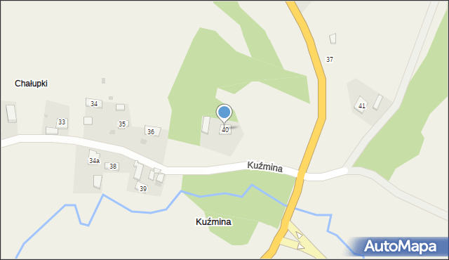 Kuźmina, Kuźmina, 40, mapa Kuźmina