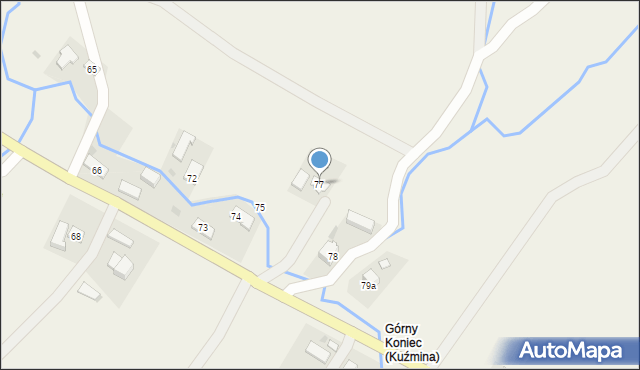 Kuźmina, Kuźmina, 77, mapa Kuźmina