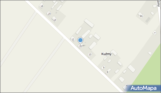 Kuźmy, Kuźmy, 11, mapa Kuźmy