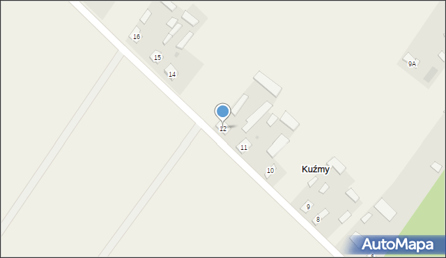 Kuźmy, Kuźmy, 12, mapa Kuźmy