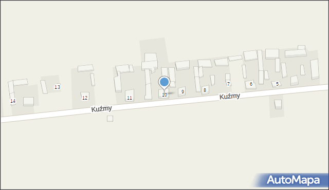 Kuźmy, Kuźmy, 10, mapa Kuźmy