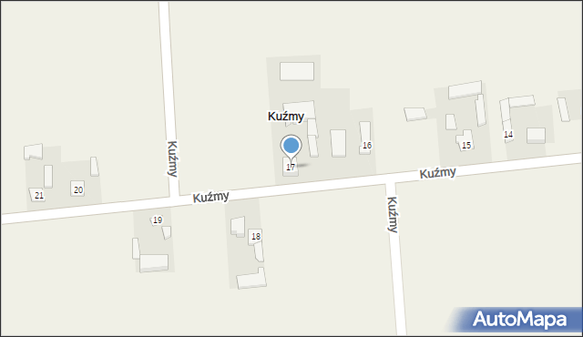 Kuźmy, Kuźmy, 17, mapa Kuźmy