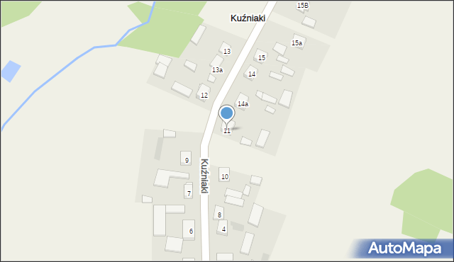 Kuźniaki, Kuźniaki, 11, mapa Kuźniaki