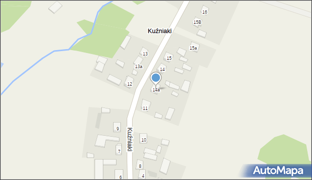 Kuźniaki, Kuźniaki, 14a, mapa Kuźniaki