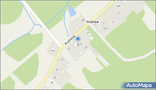 Kuźnica, Kuźnica, 19, mapa Kuźnica