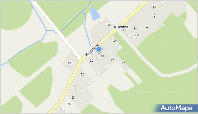 Kuźnica, Kuźnica, 20, mapa Kuźnica