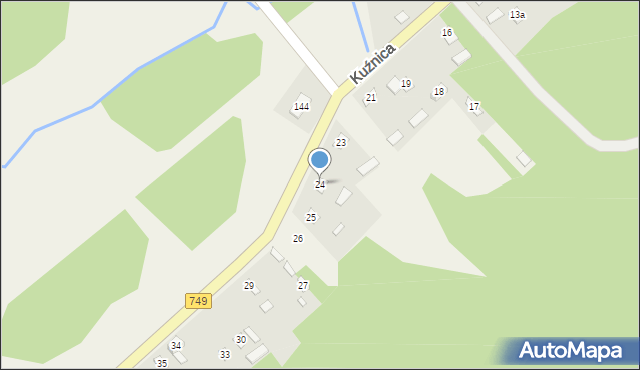 Kuźnica, Kuźnica, 24, mapa Kuźnica