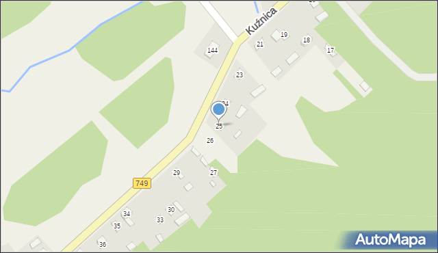 Kuźnica, Kuźnica, 25, mapa Kuźnica