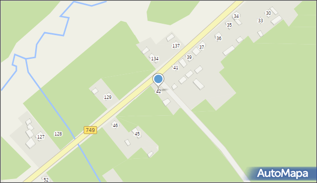 Kuźnica, Kuźnica, 42, mapa Kuźnica