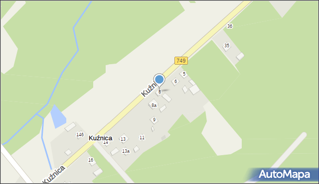 Kuźnica, Kuźnica, 8, mapa Kuźnica