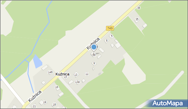 Kuźnica, Kuźnica, 8a, mapa Kuźnica