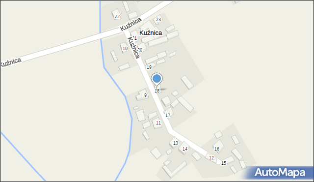 Kuźnica, Kuźnica, 18, mapa Kuźnica