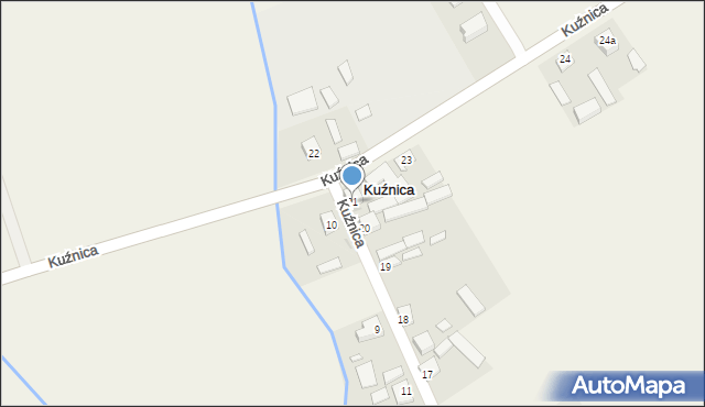 Kuźnica, Kuźnica, 21, mapa Kuźnica