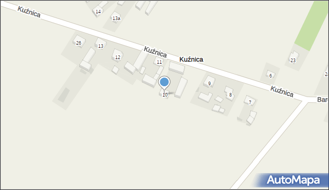 Kuźnica, Kuźnica, 10, mapa Kuźnica