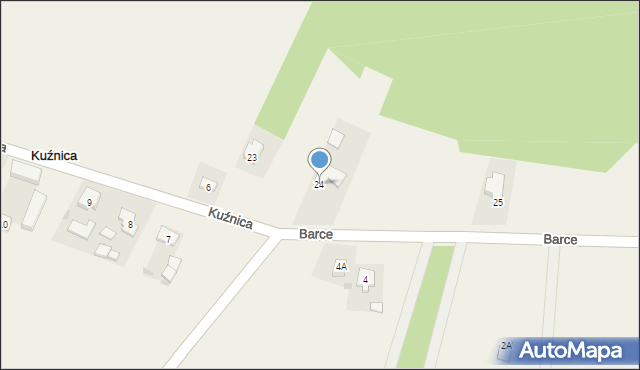 Kuźnica, Kuźnica, 24, mapa Kuźnica