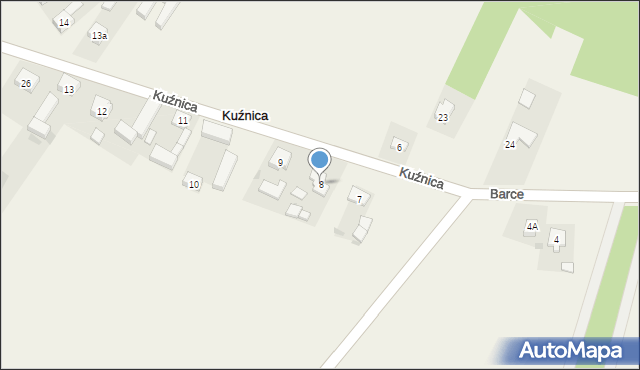 Kuźnica, Kuźnica, 8, mapa Kuźnica