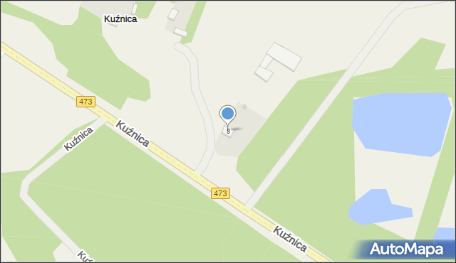 Kuźnica, Kuźnica, 8, mapa Kuźnica