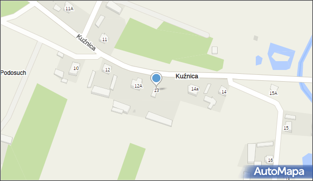 Kuźnica, Kuźnica, 13, mapa Kuźnica