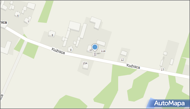 Kuźnica, Kuźnica, 11, mapa Kuźnica