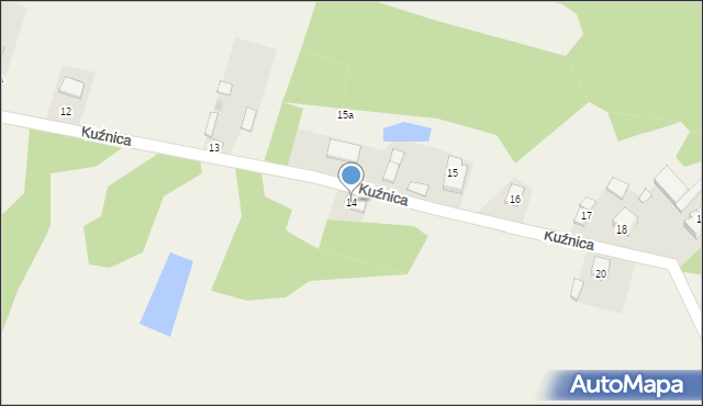 Kuźnica, Kuźnica, 14, mapa Kuźnica