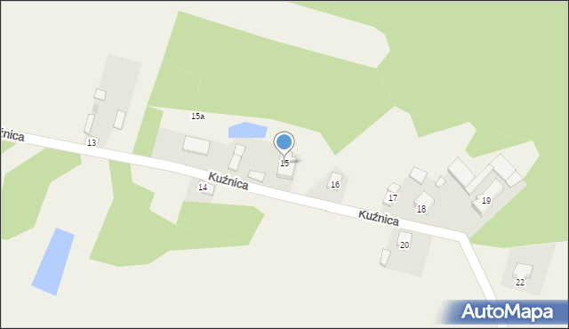 Kuźnica, Kuźnica, 15, mapa Kuźnica