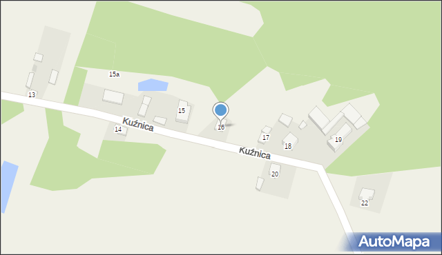 Kuźnica, Kuźnica, 16, mapa Kuźnica