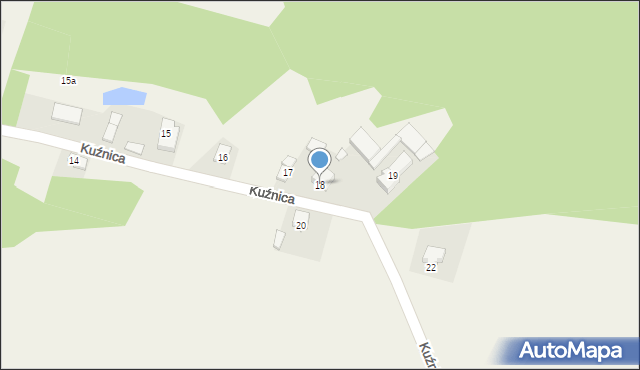 Kuźnica, Kuźnica, 18, mapa Kuźnica