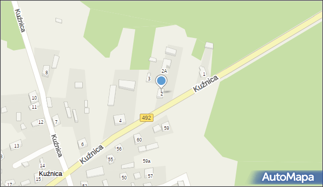 Kuźnica, Kuźnica, 2, mapa Kuźnica