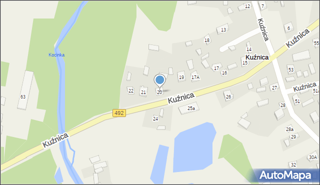 Kuźnica, Kuźnica, 20, mapa Kuźnica