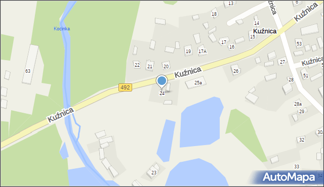 Kuźnica, Kuźnica, 24, mapa Kuźnica