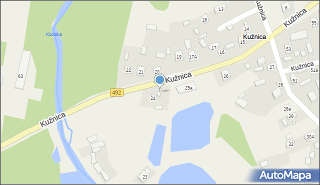 Kuźnica, Kuźnica, 25, mapa Kuźnica