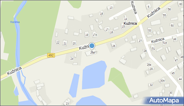 Kuźnica, Kuźnica, 25a, mapa Kuźnica