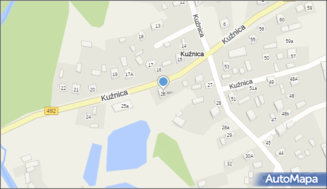 Kuźnica, Kuźnica, 26, mapa Kuźnica