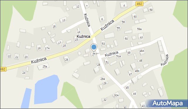 Kuźnica, Kuźnica, 27, mapa Kuźnica