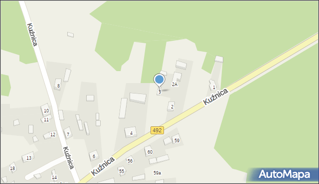 Kuźnica, Kuźnica, 3, mapa Kuźnica