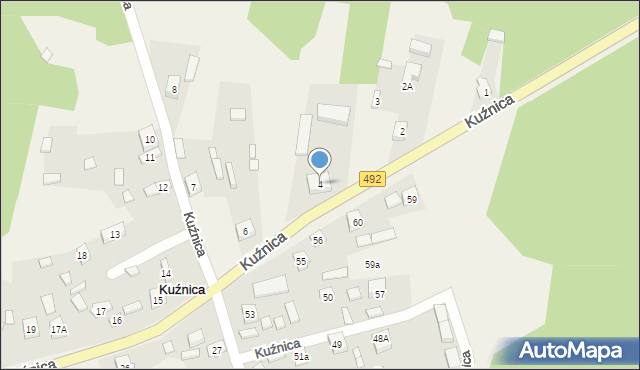 Kuźnica, Kuźnica, 4, mapa Kuźnica