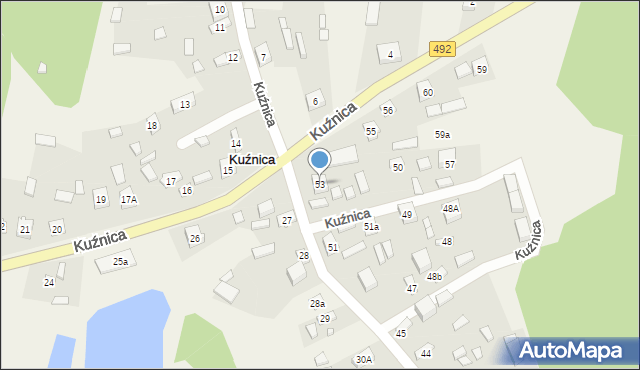 Kuźnica, Kuźnica, 53, mapa Kuźnica