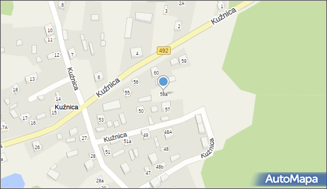 Kuźnica, Kuźnica, 59a, mapa Kuźnica