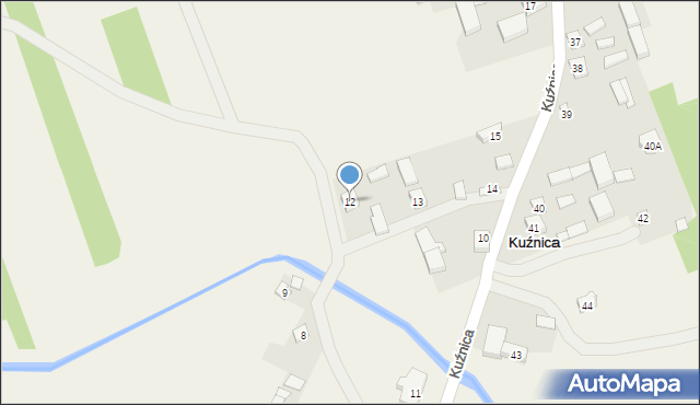 Kuźnica, Kuźnica, 12, mapa Kuźnica