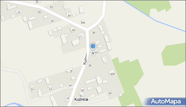 Kuźnica, Kuźnica, 38, mapa Kuźnica