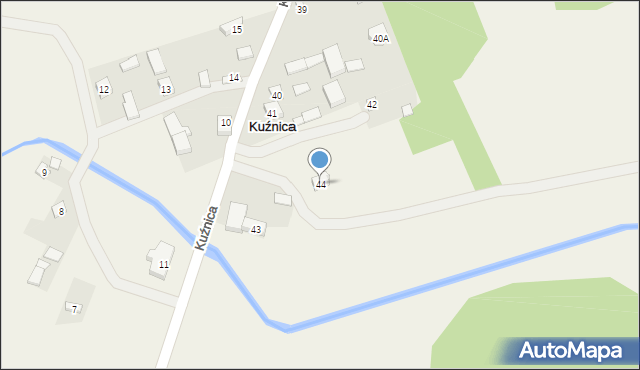 Kuźnica, Kuźnica, 44, mapa Kuźnica