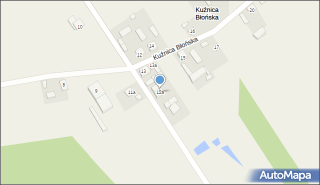 Kuźnica Błońska, Kuźnica Błońska, 12a, mapa Kuźnica Błońska